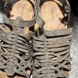 Maurices Taupe Strappy Sandals